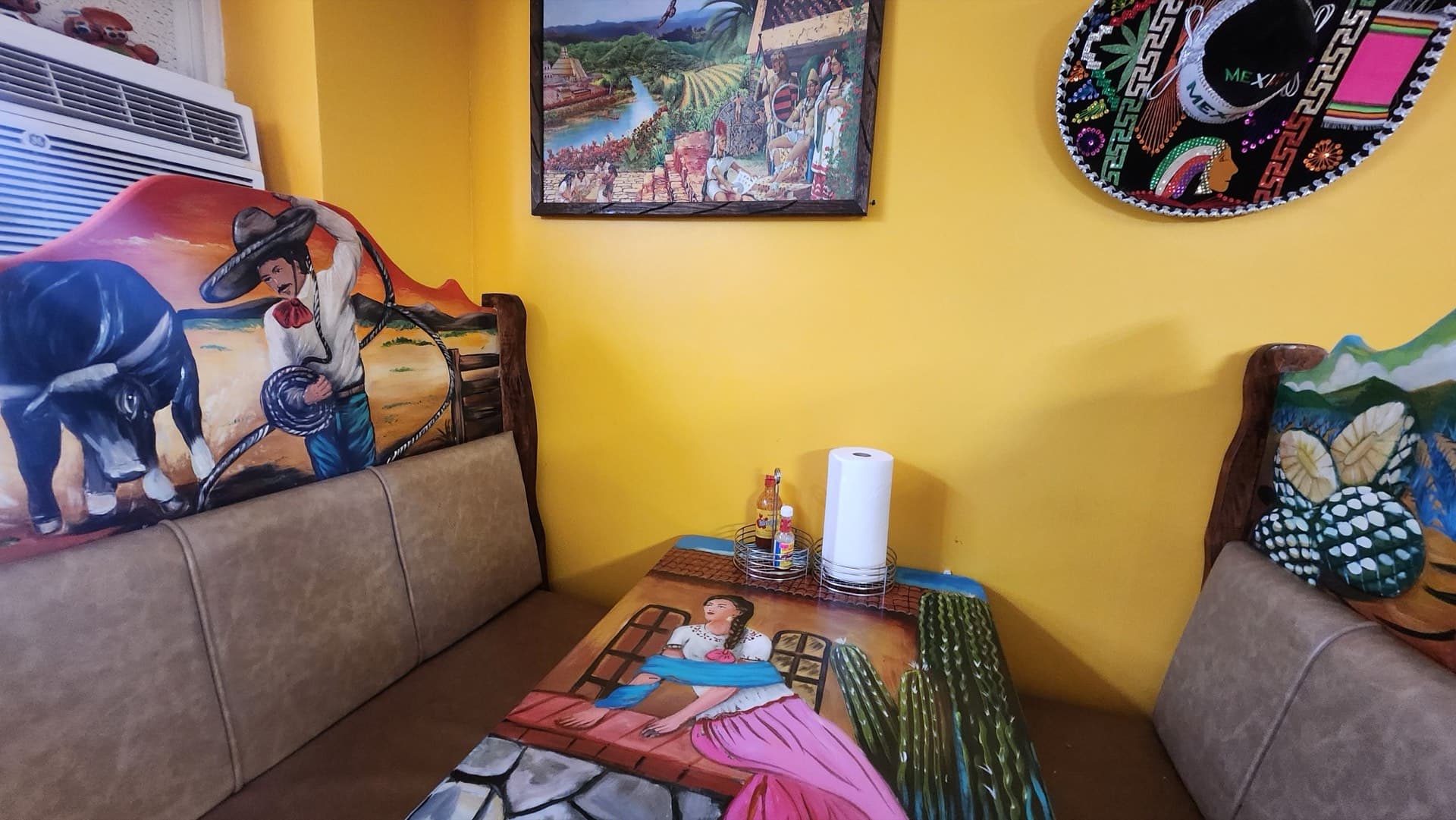Main seating area inside Carniceria San Fernando